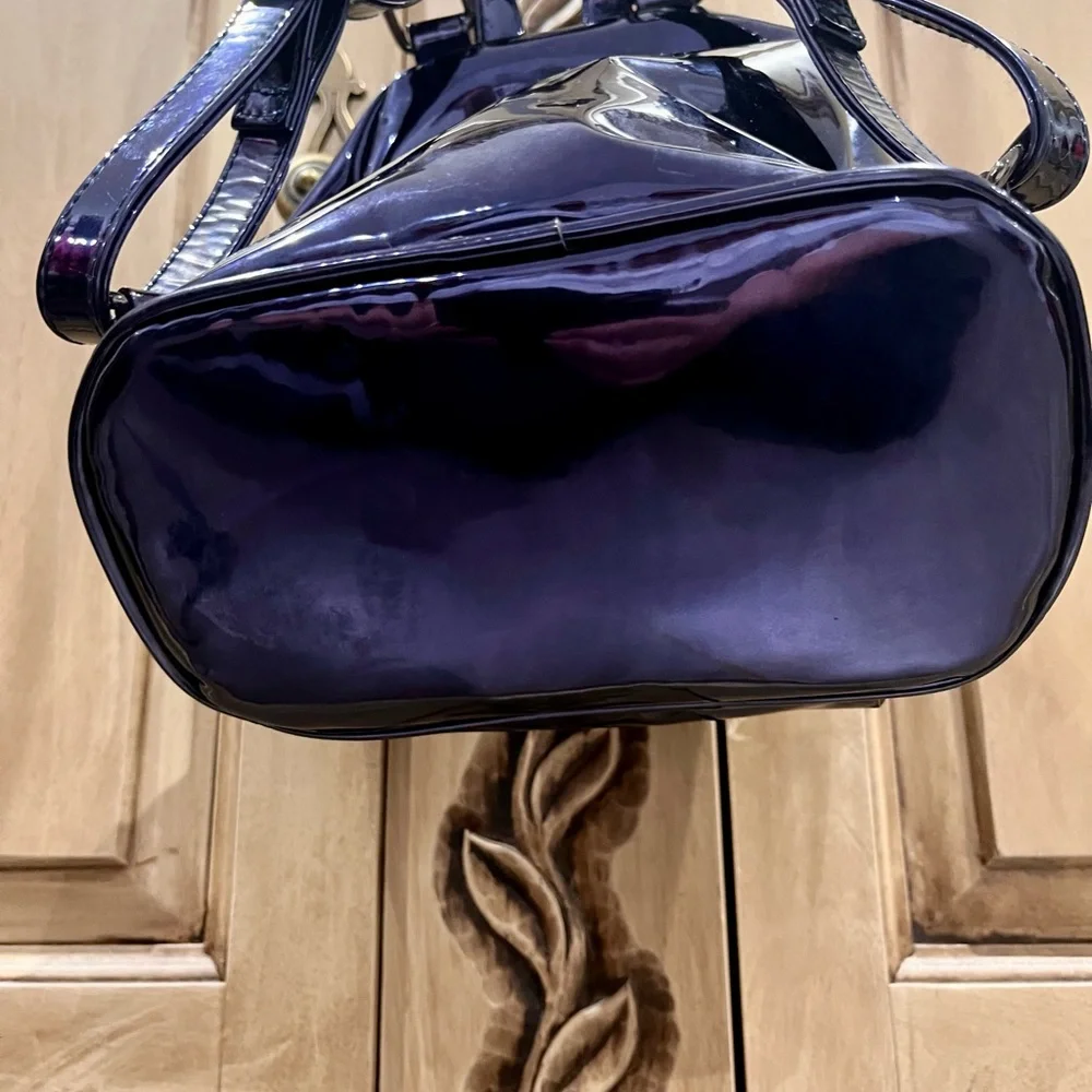 Call It Spring Shiny Dark Purple Navy Backpack - Picture 5 of 15